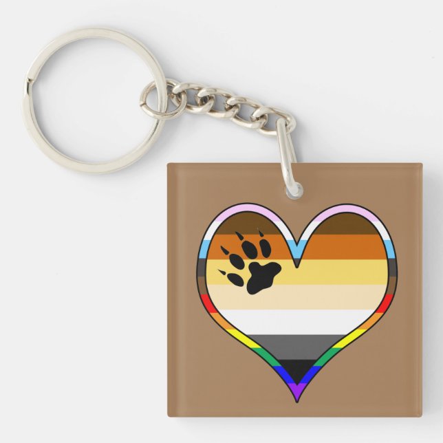 Bär Pridets Hjärtnyckelring (Framsidan)