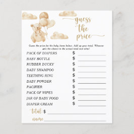 Bär Pris gissning, babystödraspel