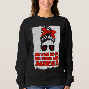 Bär Röd För Rött Band Vecka Rufsigt Upphostad HivA T Shirt