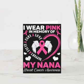 Bär Rosa Till Minne Av Nana Bröstcancer Kort