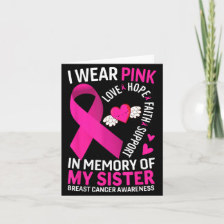 Bär Rosa Till Minne Av Systers Bröstcancer Kort