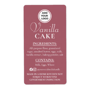 Bär Rosa Vanilj  Cottage lag Ingrediensetikett Fraktsedel