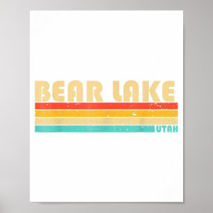 BAR SJÖ UTAH Roligt Fishing Camping (sommartid) Poster