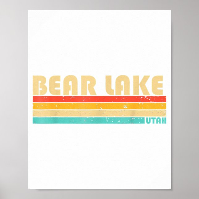 BAR SJÖ UTAH Roligt Fishing Camping (sommartid) Poster (Framsidan)