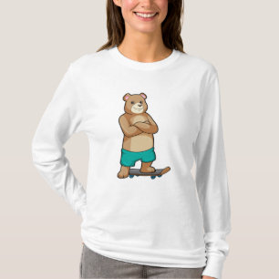 Bär som Skater med Skateboard T Shirt