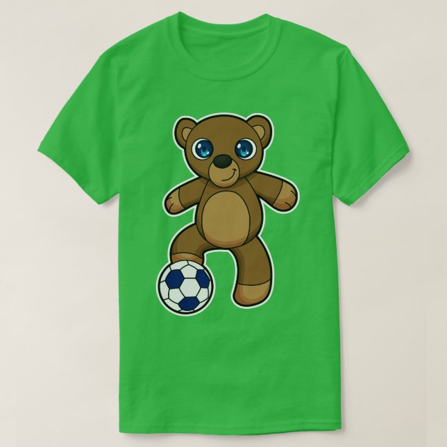 Bär som spelare med boll t shirt (Design framsida)