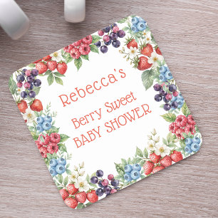 Bär Söt Bebis Shower ram med bär Underlägg Papper Kvadrat