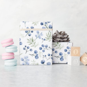 Bär Söt Blåbärs Bow Baby Shower Servetter Presentpapper