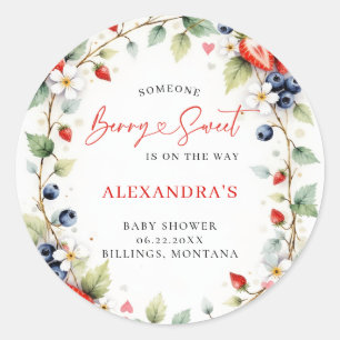 Bär Söt Botanisk Bär Trädgård Bebis Shower Runt Klistermärke