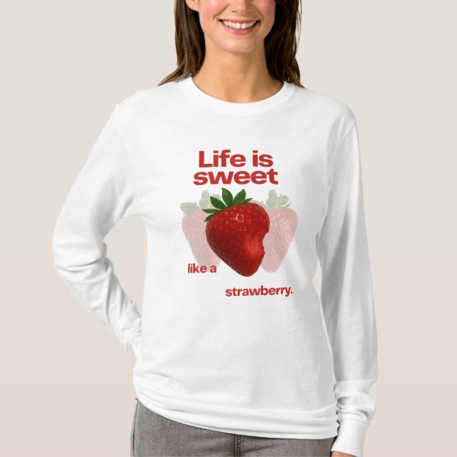 Bär Söt Fullärmad T-Shirt (Framsida)