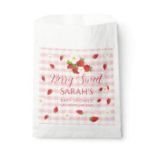 Bär Söt Jordgubb Baby Shower Presentpåse