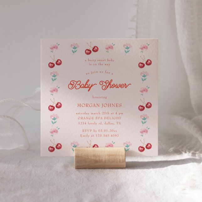 Bär Söt Rosa Coquette Bebis Shower Inbjudningar (Skapare uppladdad)