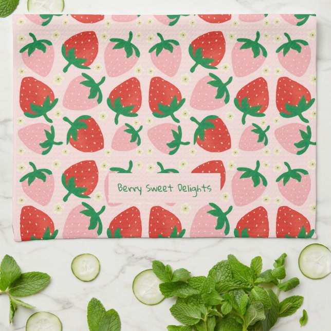 Bär Söta Förtjusningar  Mjuk Rosa Kökshandduk (Vikta)