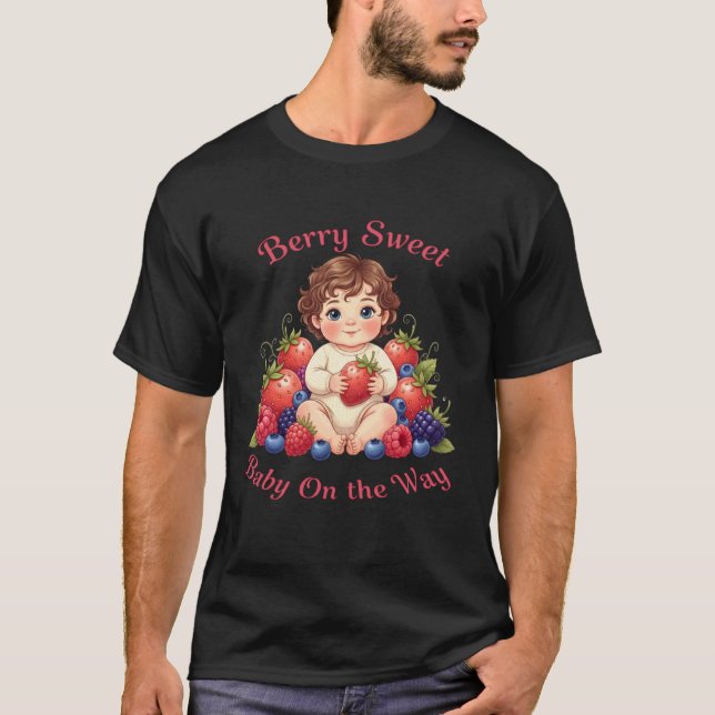 Bär Sött Bebis På Väg Söt Graviditetsannonsering T Shirt (Framsida)