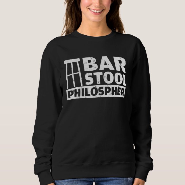Bar Stool Philosopher Bar  Bar T Shirt (Framsida)