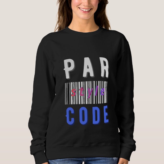 Bar Style Code Modern Barcode Programming T-Shirt (Framsida)