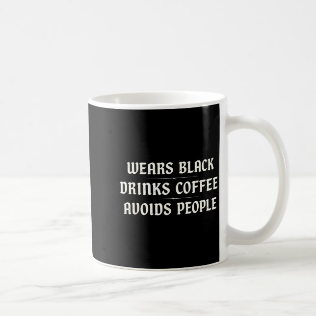Bär svart dricker kaffe undviker människor sarkast kaffemugg (Höger)