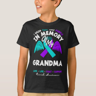 Bär teal och lila till minne av mormors design t shirt
