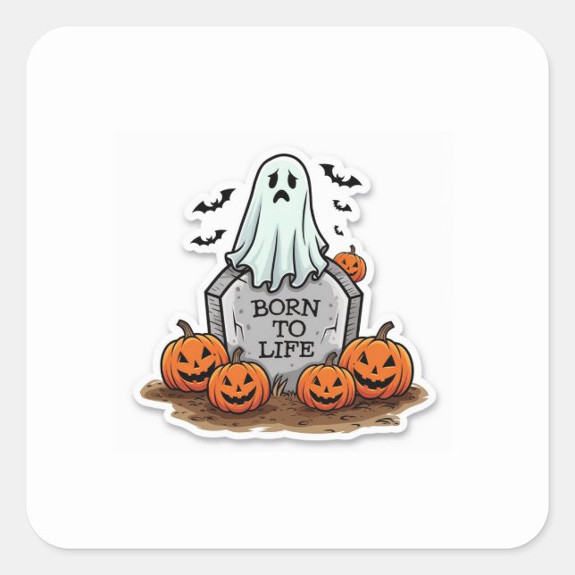 Bär till livet fyrkantigt klistermärke (Framsida)