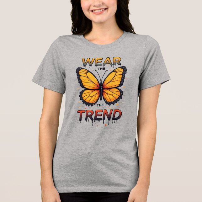 Bär trenden: Färgrik droppande typografi T Shirt (Framsida)