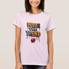 Bär trenden: Färgrik droppande typografi T Shirt