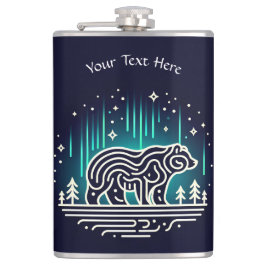 Bär under Aurora Ljus Fickplunta