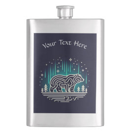 Bär under Aurora Ljus Fickplunta