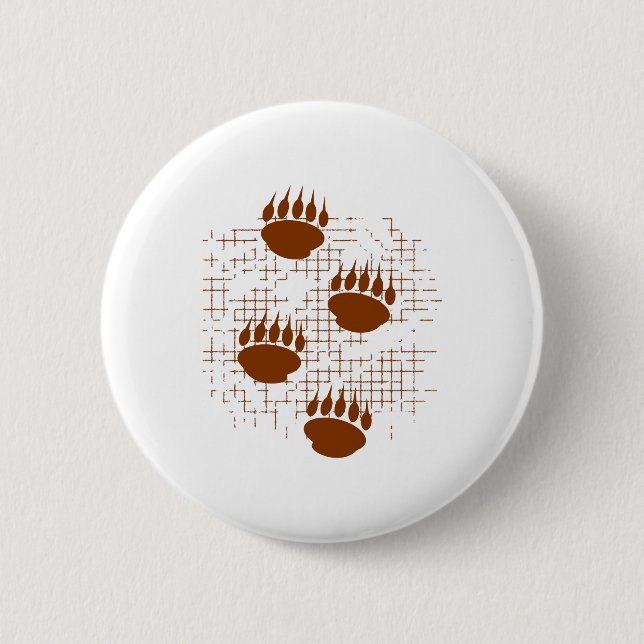 Bär Unge Tass avtryck i nedtonad bakgrund Knapp (Framsida)