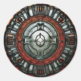 Bär Vikings i skölden Runt Klistermärke