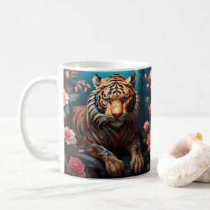 Bär vildens mystik med vår tiger kaffemugg