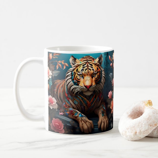 Bär vildens mystik med vår tiger kaffemugg (Med munk)