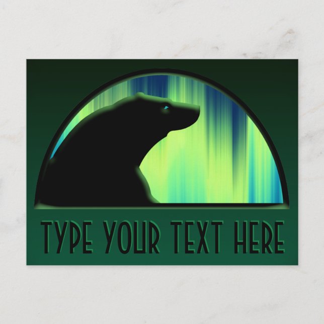 Bär vykort Inbyggd Aurora Bear Art-vykort (Framsida)