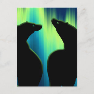 Bär vykort Inbyggd Aurora Bear Art-vykort