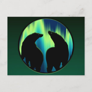 Bär vykort Inbyggd Aurora Bear Art-vykort
