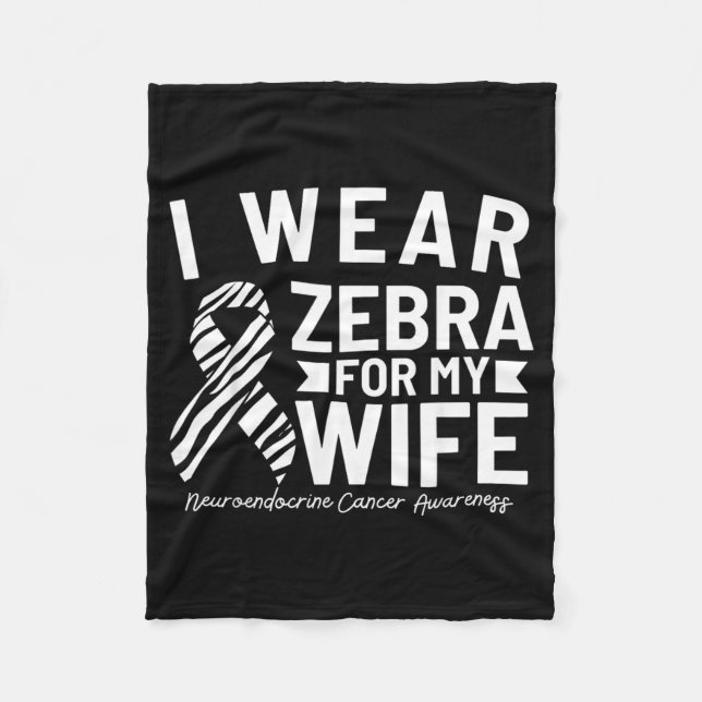 Bär Zebra För Min Hustru Neuroendokrin Cancer Fleecefilt (Framsidan)