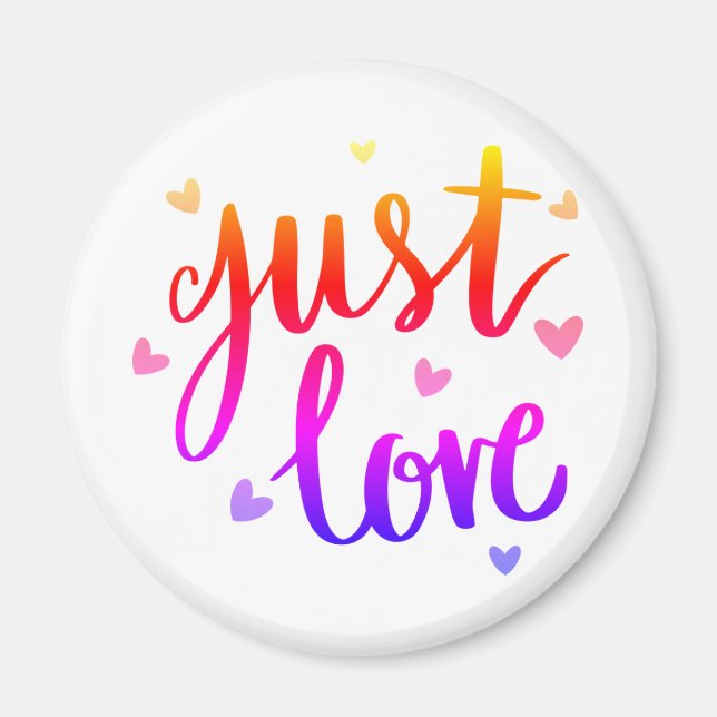 Bara 24-tums Kärlek-runda magnet (Framsidan)