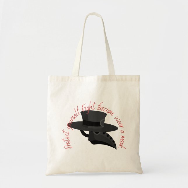 Bära a Mask Black Stil Tygkasse (Framsidan)