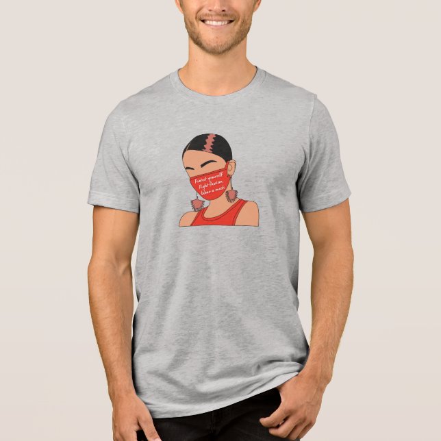 Bära a Mask Red Stil T Shirt (Framsida)