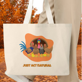 Bara agera naturligt Rolig Thanksgiving kalkon Jumbo Tygkasse