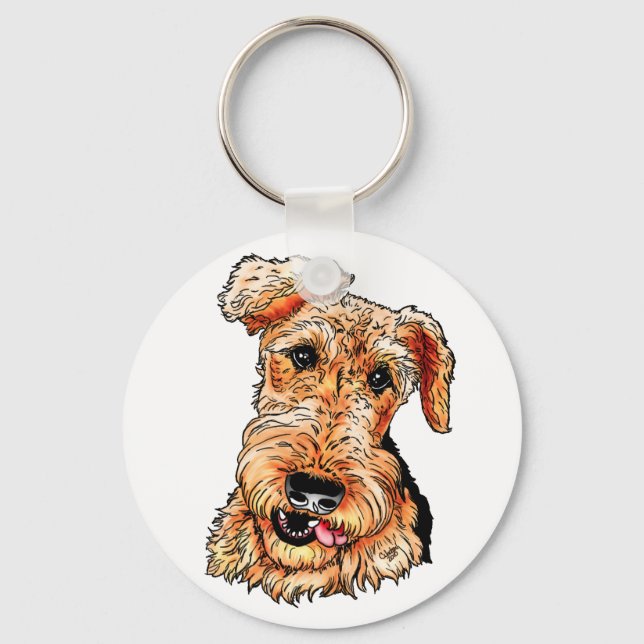 Bara Airedale Terrier Nyckelring (Framsida)