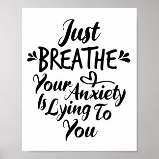 Bara andas din ängslan Ljuger till dig - Yoga Poster