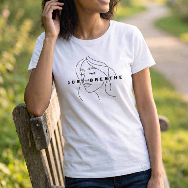 Bara Andas Vit Dam T-Shirt | Minimalistisk (Skapare uppladdad)