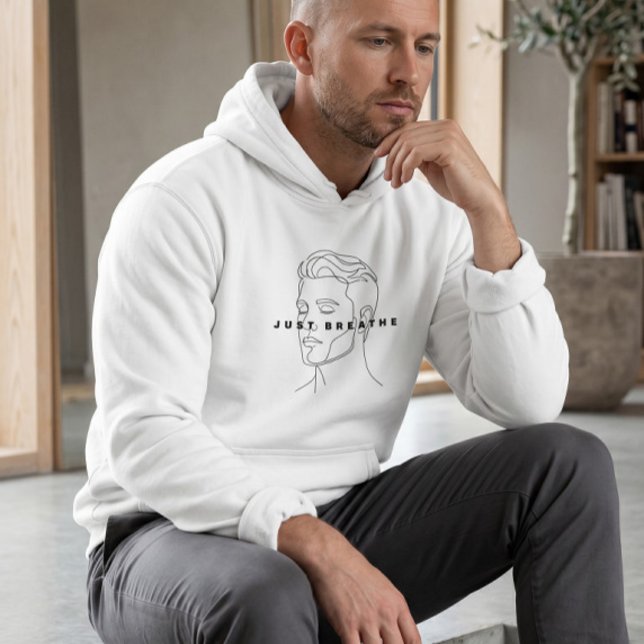 Bara Andas Vit Hoodie | Ren Linje (Skapare uppladdad)