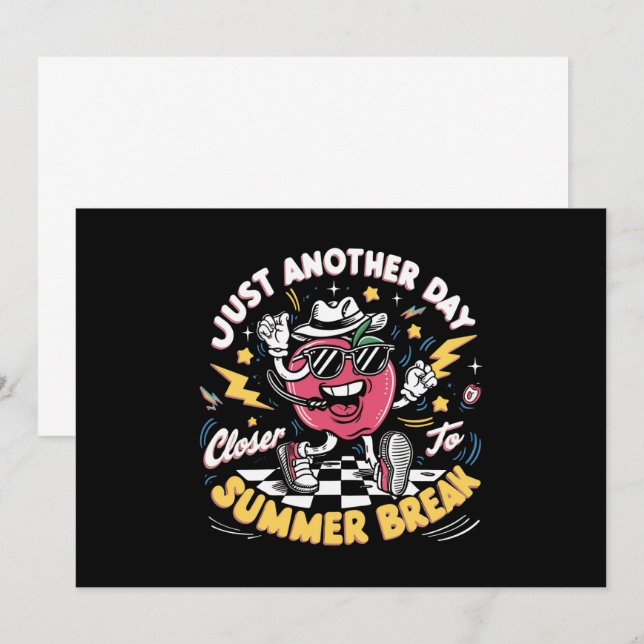 Bara ännu en dag närmare sommarlovet lärare inbjudningar (Fram/baksida)