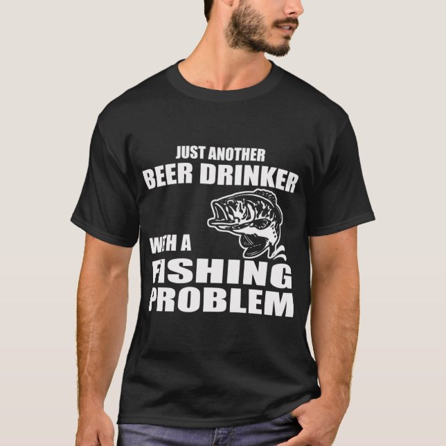 Bara ännu en ölvampire med ett fiskeproblem t shirt (Framsida)