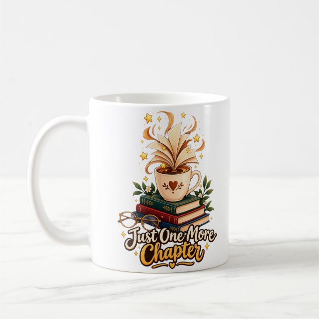 Bara ännu ett kapitel Mysig kaffemugg med böcker (Vänster)