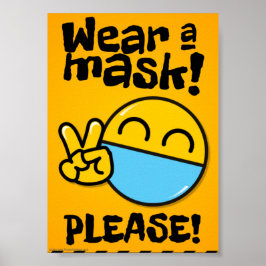 Bära ansikte mask poster