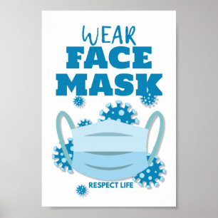 Bära ansikte mask poster