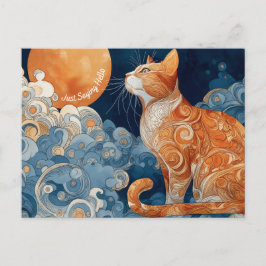 Bara att säga Hej Cat-vykort Vykort