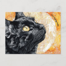 Bara att säga Hej Cat-vykort